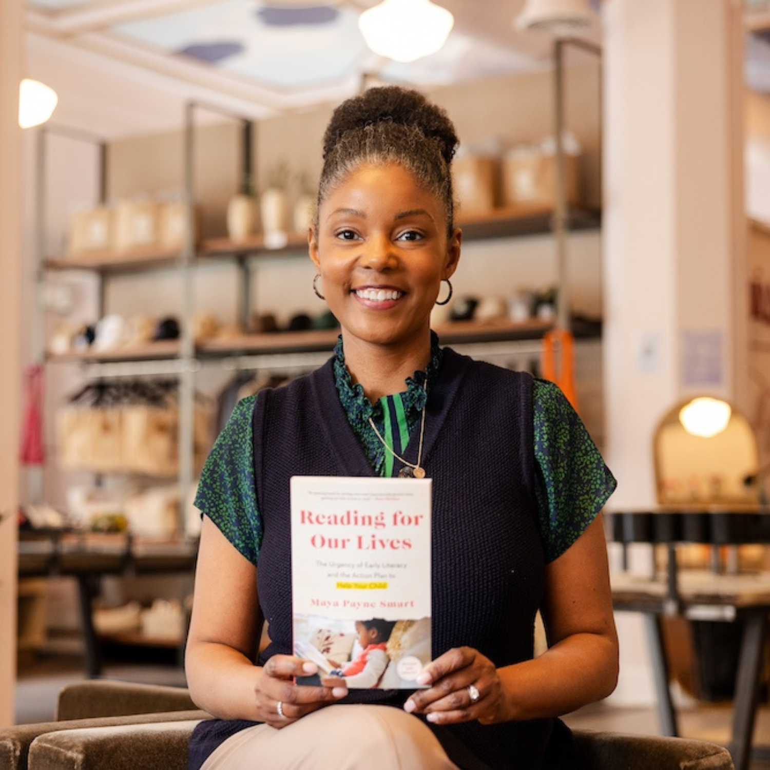 Maya Smart holding Reading For Our Lives